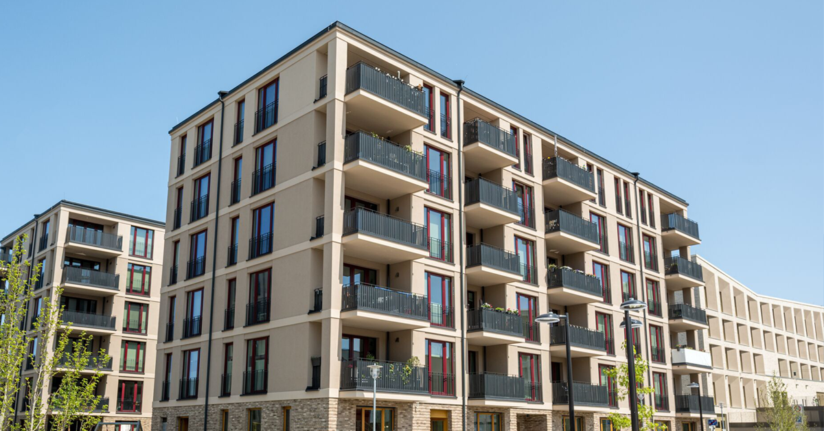 apartment building with balconies