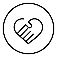 Connected Communities icon heart in circle