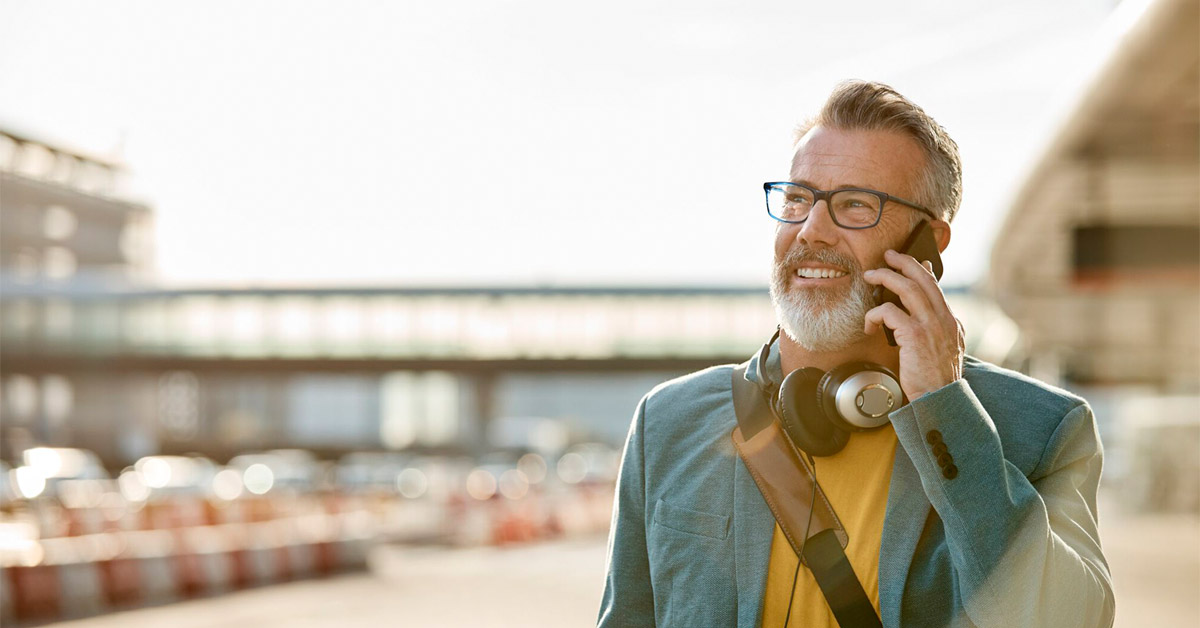 man on cell phone