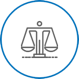 Integrity and Ethics Icon Icon showing a person holding two scales