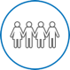 Group of Employees Icon Icon showing a group of people holding hands
